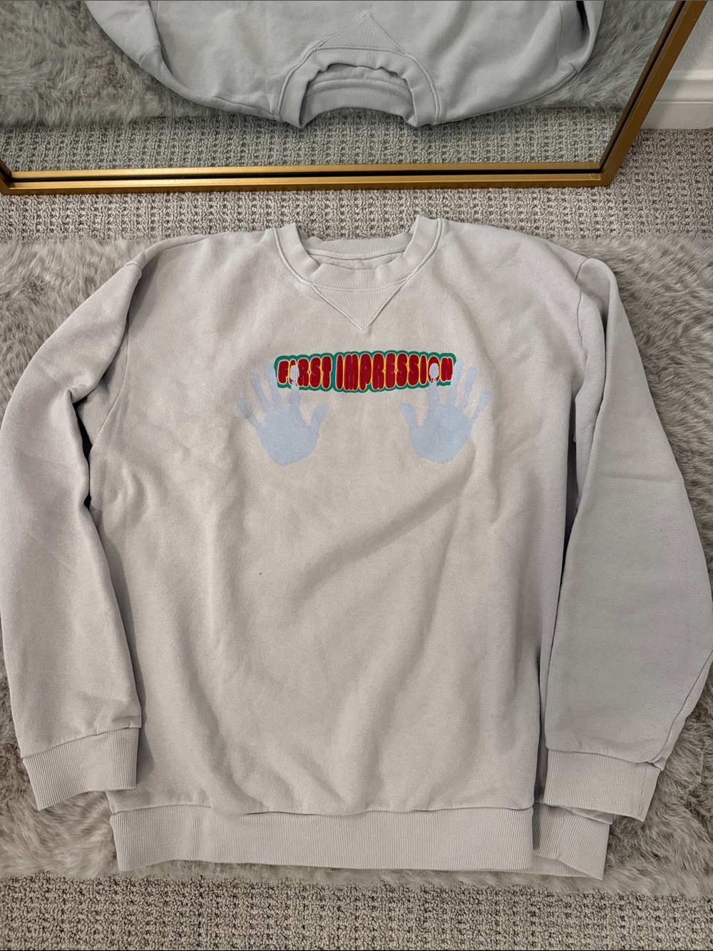 Boys Lie Taupe color Crewneck Sweater